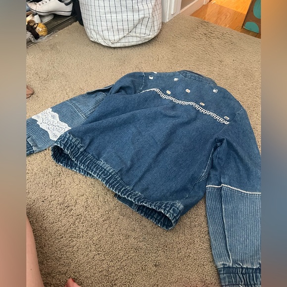 Sergio Valente Size Large denim bomber jacket - Picture 3 of 6